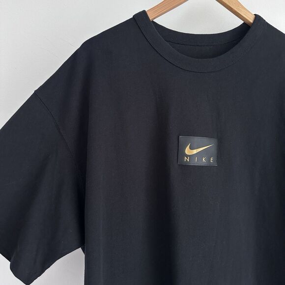 Nike T Shirt M90 Mens XXL Gold Swoosh Casual Streetwear Oversized Hip Hop Tee - Picture 6 of 8